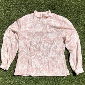 80s Floral Blouse